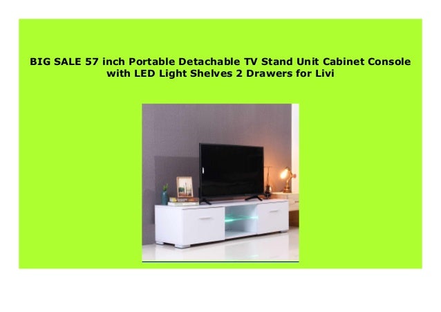 Big Sale 57 Inch Portable Detachable Tv Stand Unit Cabinet Console W