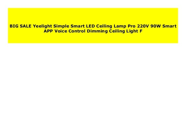yeelight simple led ceiling light pro