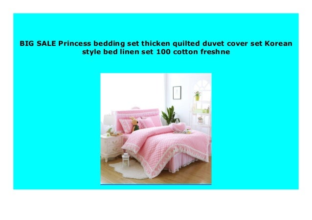 New Princess Bedding Set Thicken Quilted Duvet Cover Set Korean Styl