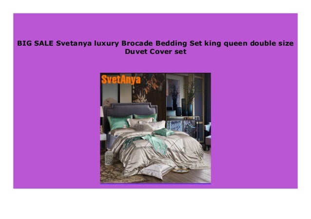Hot Sale Svetanya Luxury Brocade Bedding Set King Queen Double Size