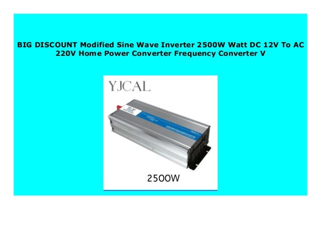 New Modified Sine Wave Inverter 2500w Watt Dc 12v To Ac 220v Home Po