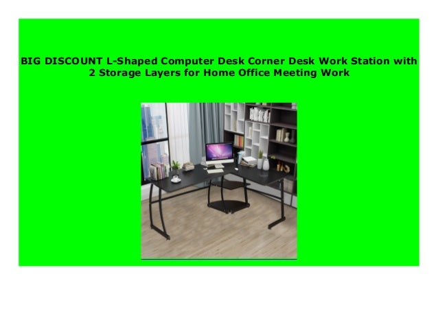 New L Shaped Computer Desk Corner Desk Work Station With 2 Storage L