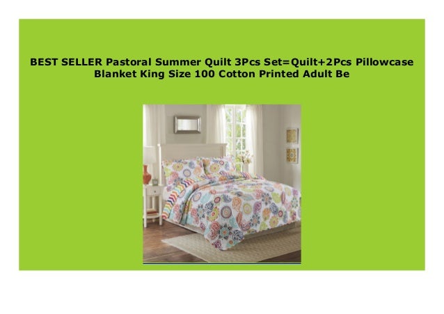 Big Sale Pastoral Summer Quilt 3pcs Set Quilt 2pcs Pillowcase Blanke