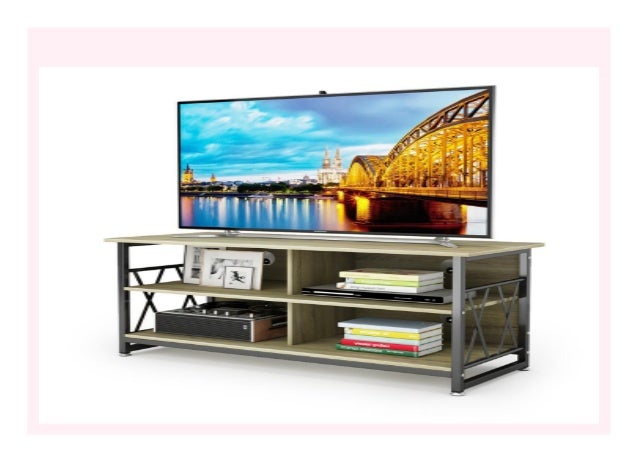 TV Stand Entertainment Media Center Flat Screen Storage Console Wood Furniture