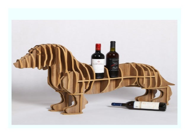 New High End Sausage Dog Wine Holder Wood Home Furniture Coffee Tabl