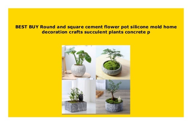 Best Price Round And Square Cement Flower Pot Silicone Mold Home Dec