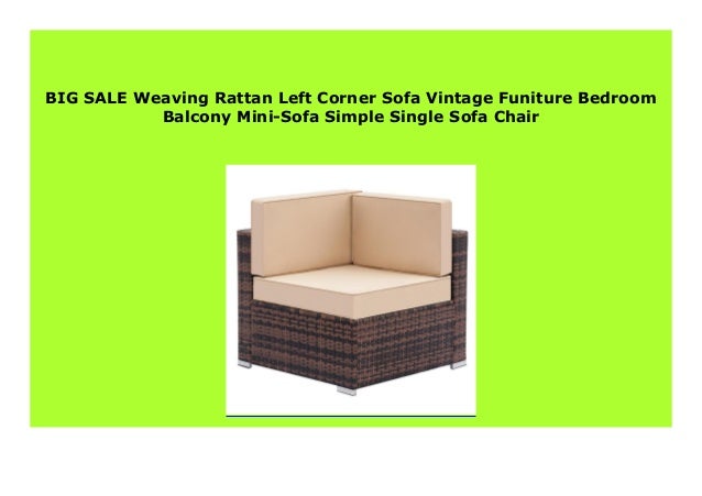 Best Price Weaving Rattan Left Corner Sofa Vintage Funiture