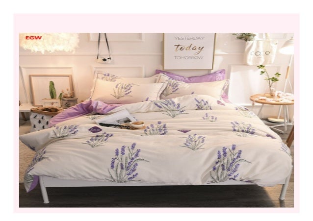 Big Discount Home Textile Lavender Bedding Set Dandelion Duvet Cover