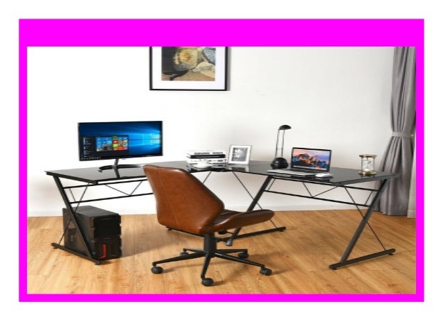 Sell L Shape Computer Desk Tempered Glass Laptop Table Home Office F