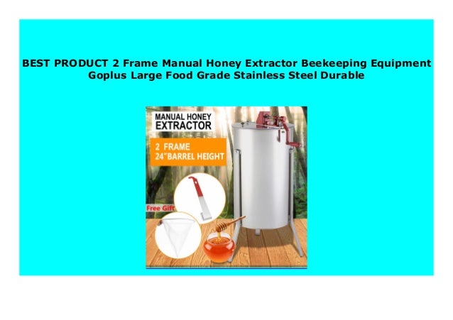 Goplus Large 2 Frame Honey Extractor Beekeeping Equipment Stainless Steel New