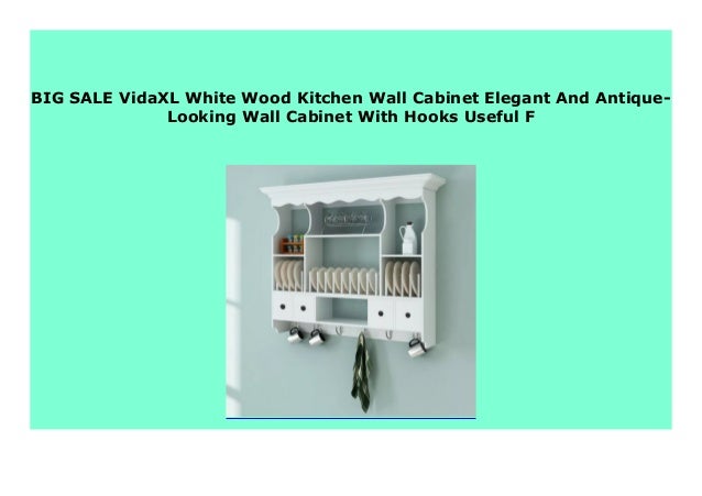 New Vidaxl White Wood Kitchen Wall Cabinet Elegant And Antique Looki