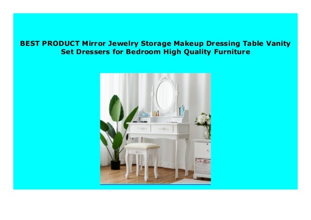 New Mirror Jewelry Storage Makeup Dressing Table Vanity Set Dressers