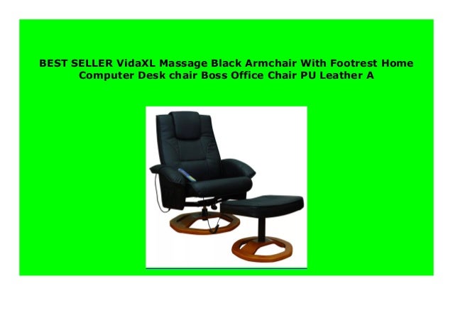 New Vidaxl Massage Black Armchair With Footrest Home Computer Desk C