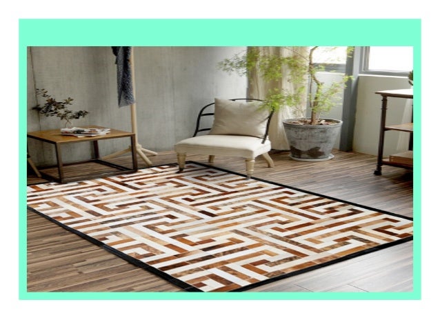 Discount Famifun New European Geometry Pure Cowhide Carpet Living Ro