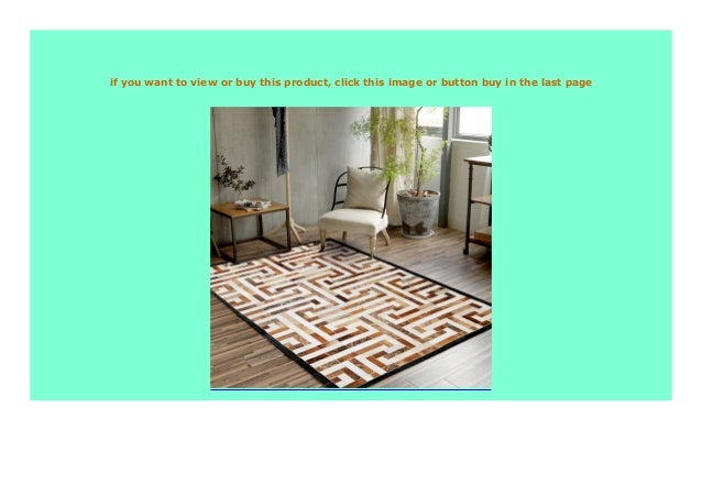 Discount Famifun New European Geometry Pure Cowhide Carpet Living Ro