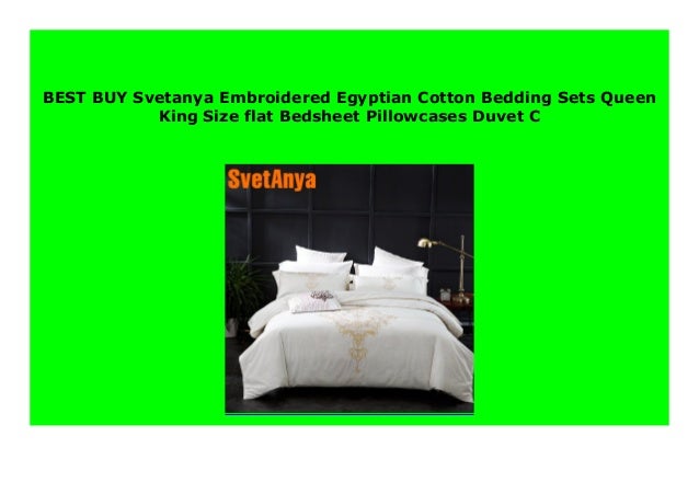 Big Sale Svetanya Embroidered Egyptian Cotton Bedding Sets Queen Kin