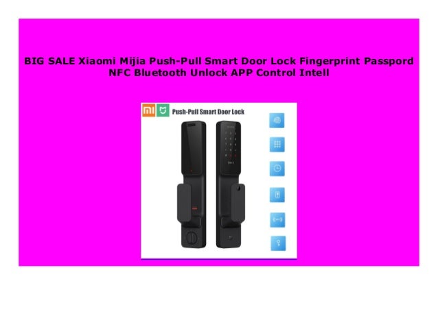 Best Price Xiaomi Mijia Push Pull Smart Door Lock Fingerprint Passpo
