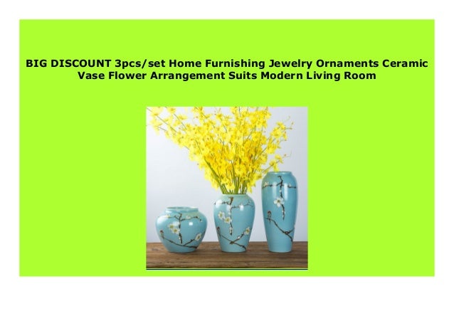 Sell 3pcs Set Home Furnishing Jewelry Ornaments Ceramic Vase Flower