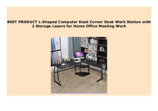 Hot Sale L Shaped Computer Desk Corner Desk Work Station With 2 Stor
