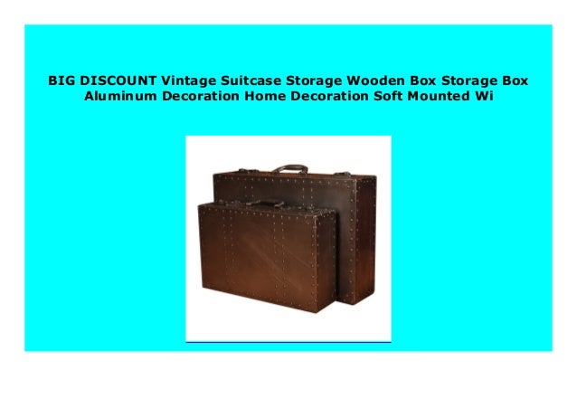Best Seller Vintage Suitcase Storage Wooden Box Storage Box Aluminum