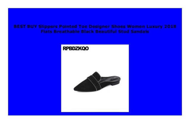 Big Discount Slippers Pointed Toe Designer Shoes Women Luxury 2018 F