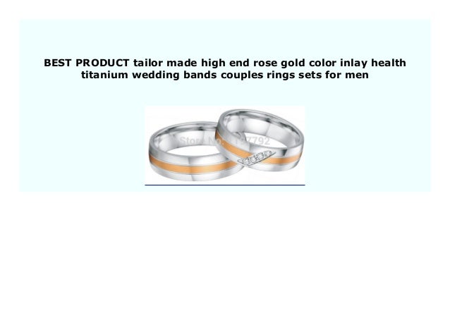Best Price Tailor Made High End Rose Gold Color Inlay Health Titaniu