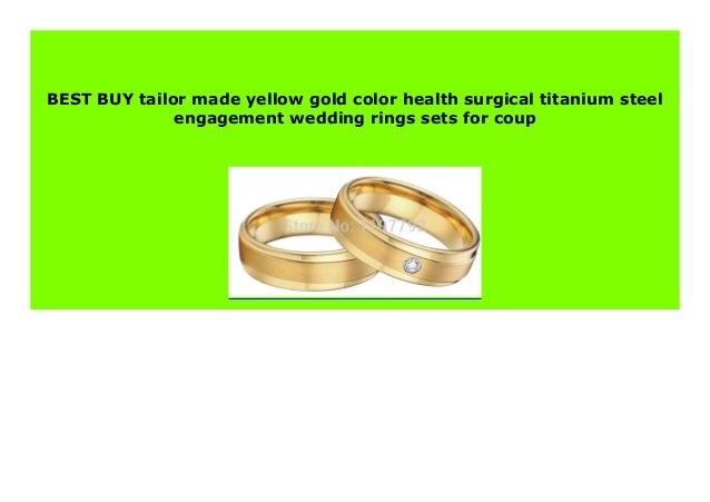 New Tailor Made Yellow Gold Color Health Surgical Titanium Steel Eng