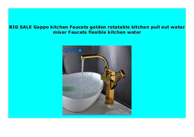 Best Price Gappo Kitchen Faucets Golden Rotatable Kitchen Pull Out W