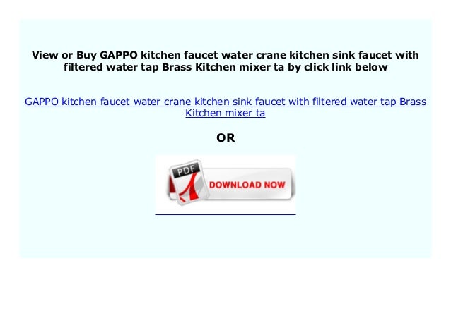 Discount Gappo Kitchen Faucet Water Crane Kitchen Sink Faucet With F