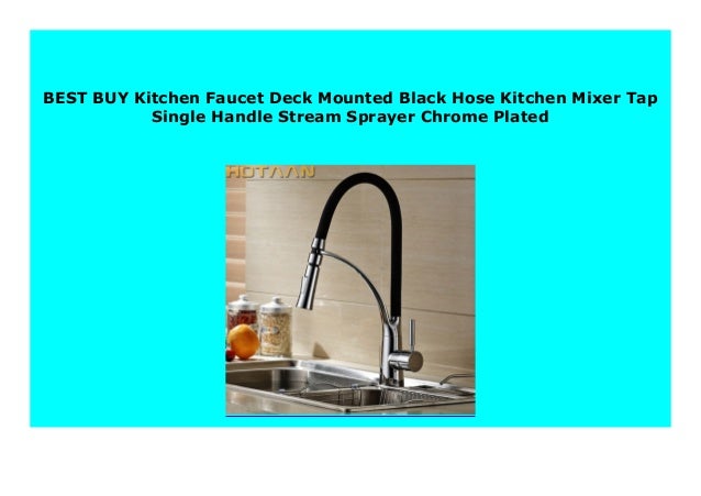 Best Price Kitchen Faucet Deck Mounted Black Hose Kitchen Mixer Tap