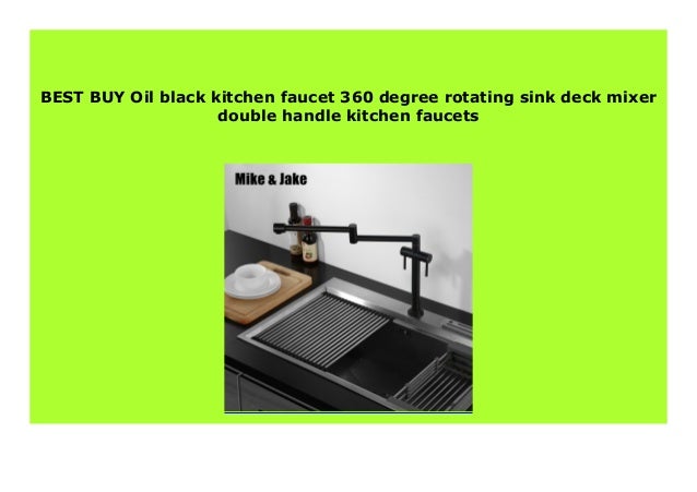 New Oil Black Kitchen Faucet 360 Degree Rotating Sink Deck Mixer Dou