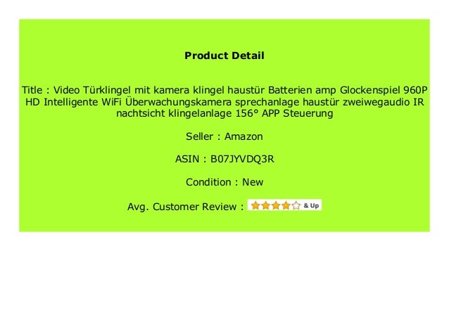 New Video T Rklingel Mit Kamera Klingel Haust R Batterien Amp Glock