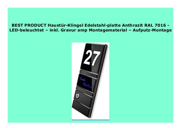 Türklingel Edelstahl Klingelplatte LED Klingelknopf Haustürklingel incl Gravur