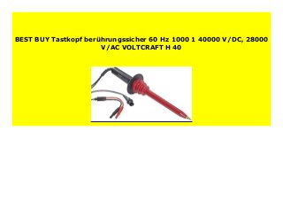 Discount Tastkopf Ber Hrungssicher 60 Hz 1000 1 V Dc V A