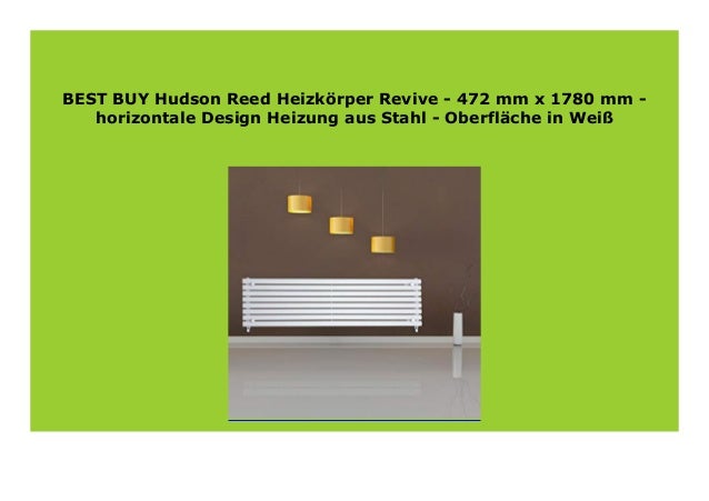 Hudson Reed Heizk/örper Revive Oberfl/äche in Wei/ß horizontale Design Heizung aus Stahl 472 mm x 1780 mm