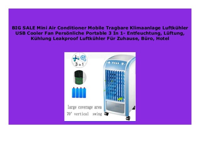 Best Buy Mini Air Conditioner Mobile Tragbare Klimaanlage Luftk
