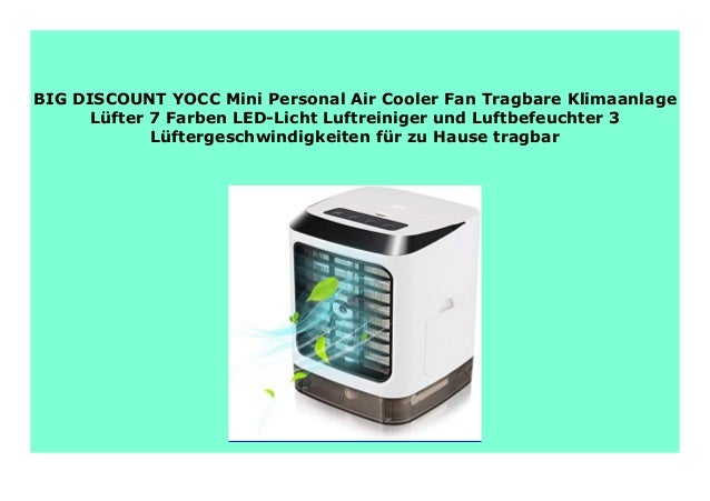 Big Sale Yocc Mini Personal Air Cooler Fan Tragbare Klimaanlage L