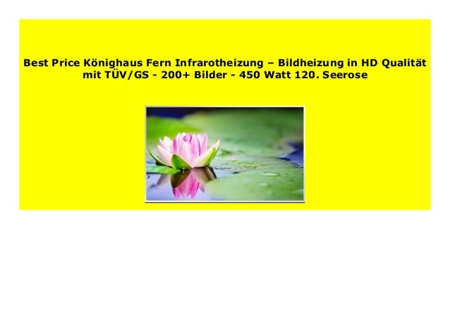 K/önighaus Fern Infrarotheizung 214. Ölgemälde - Yachthafen 600 Watt Bildheizung in HD Qualit/ät mit T/ÜV//GS 200+ Bilder