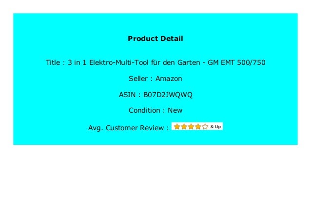 Big Discount 3 In 1 Elektro Multi Tool F R Den Garten Gm Emt