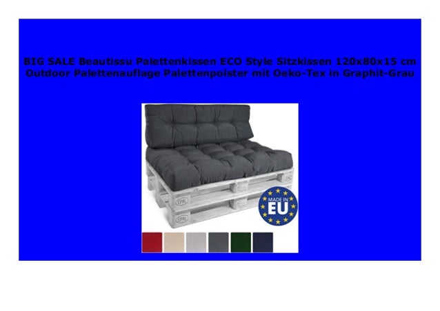 Palettenkissen Set Sitzkissen Rückenkissen Palettenpolster Palettenauflage