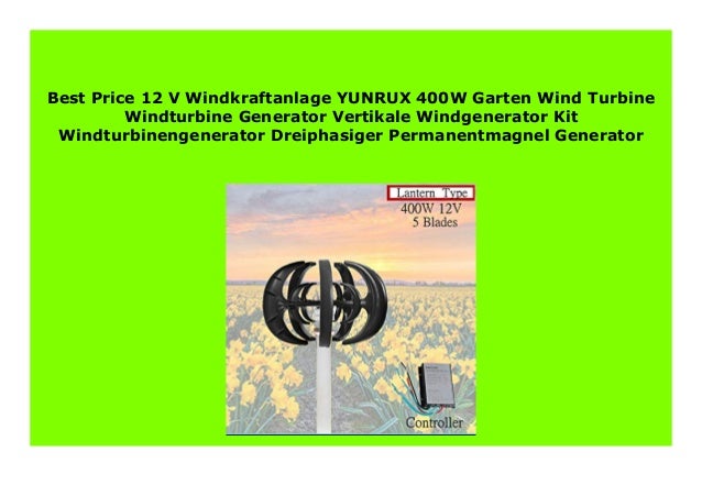 Big Sale 12 V Windkraftanlage Yunrux 400w Garten Wind Turbine Windtur