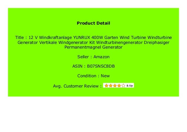 Big Sale 12 V Windkraftanlage Yunrux 400w Garten Wind Turbine Windtur