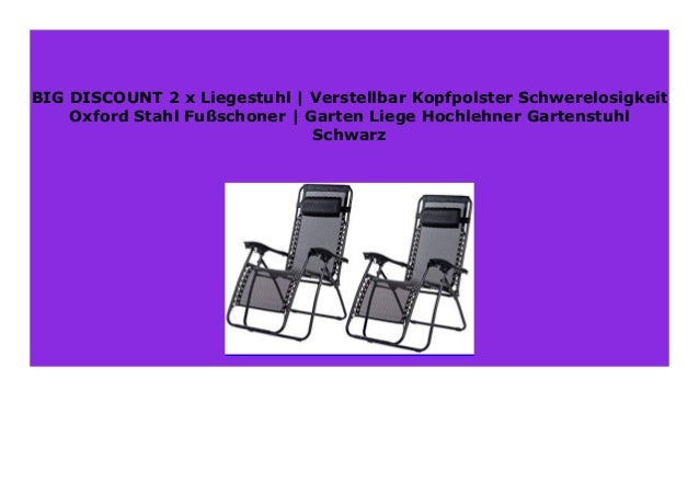 Big Sale 2 X Liegestuhl Verstellbar Kopfpolster Schwerelosigkeit Ox