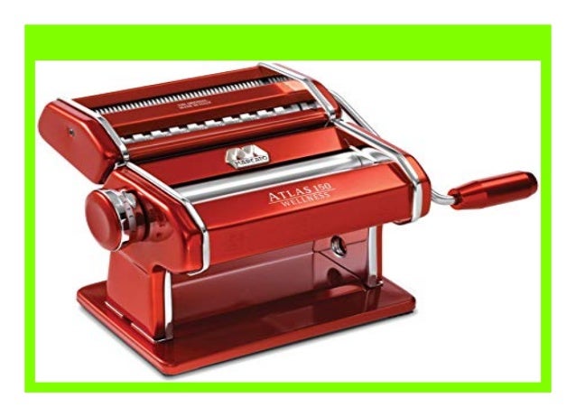 Marcato 08 0163 14 00 Original italienische Nudelmaschine Atlas 150 Wellness rot