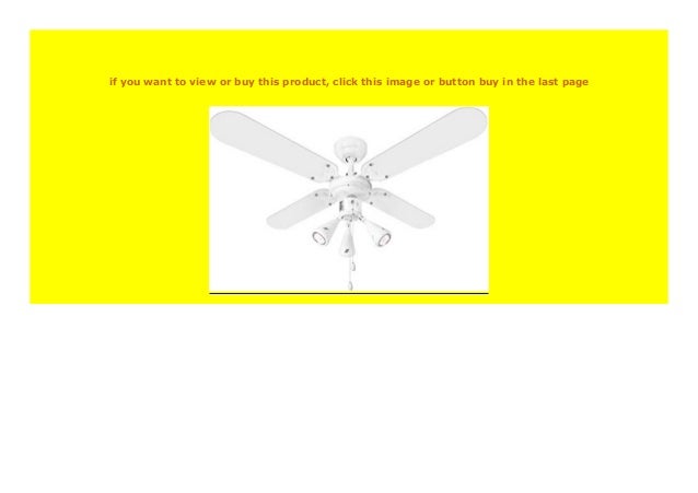 3 x 50 W 4 wei/ße Holzbl/ätter mit Zugschnur 102cm Sommer-Winterlauf Decken-Ventilator GU10 Fassung Max LE Deckenventilator mit Beleuchtung