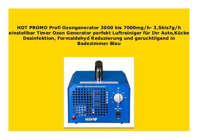 Best Buy Profi Ozongenerator 3000 Bis 7000mg H 3 5bis7g H Einstellba