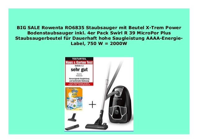 New Rowenta Ro65 Staubsauger Mit Beutel X Trem Power Bodenstaubsaug