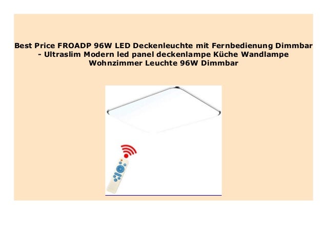 Big Sale Froadp 96w Led Deckenleuchte Mit Fernbedienung Dimmbar Ult