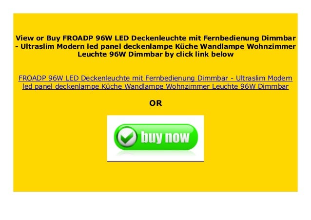 Best Price Froadp 96w Led Deckenleuchte Mit Fernbedienung Dimmbar U