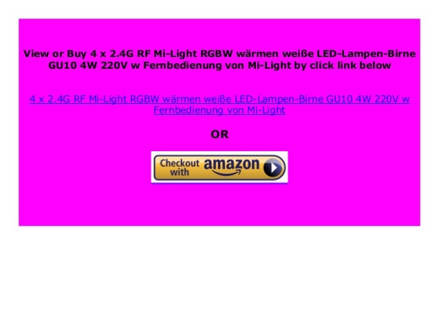 Sell 4 X 2 4g Rf Mi Light Rgbw W Rmen Wei E Led Lampen Birne Gu10 4w
